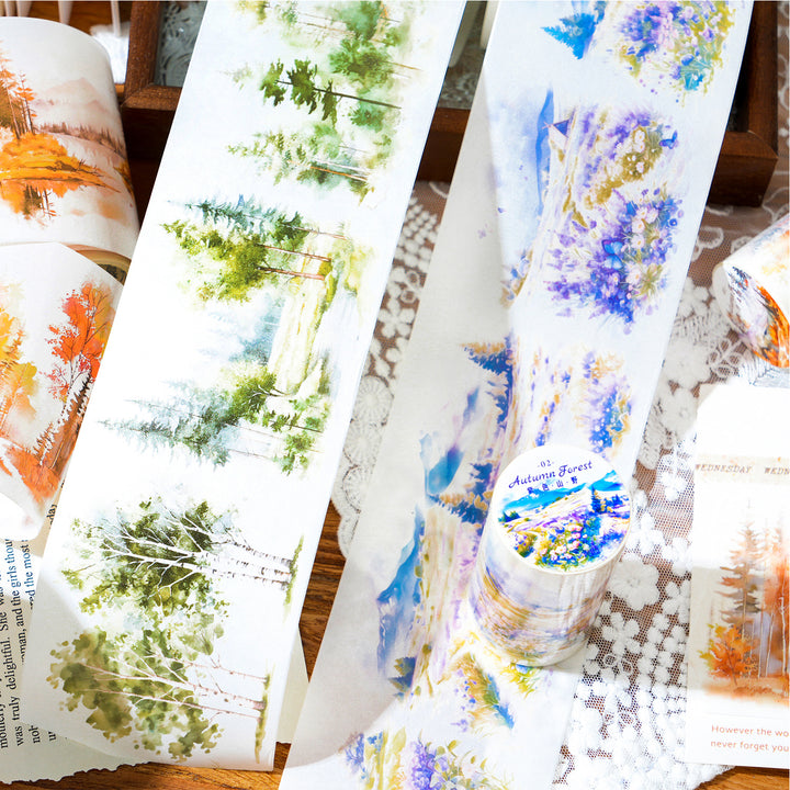 Forest Washi Tape Wild Mountain Forest Forest Illustration
