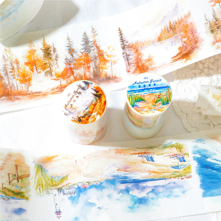 Forest Washi Tape Wild Mountain Forest Long Loop Pattern