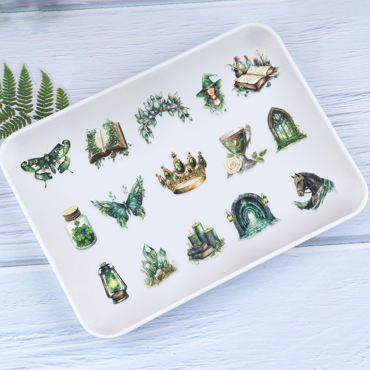 Forest Witch Magic PET Stickers Botanical Magic Ideal for Journal Lovers