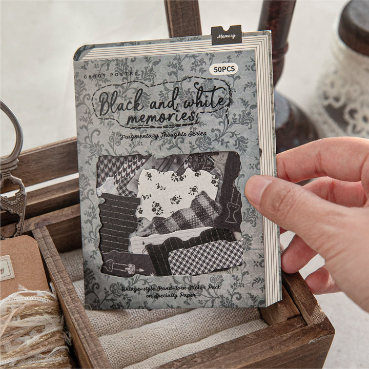 Fragmented Fabric Stickers Pack Muted Color Palette For Journaling