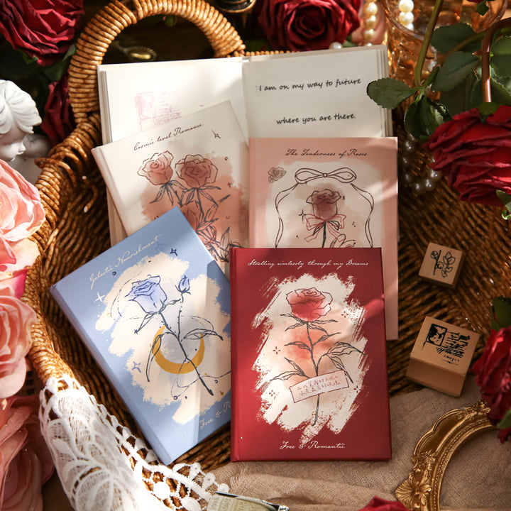 Freedom Romance Series A7 Pocket Notebook with Floral Art Design