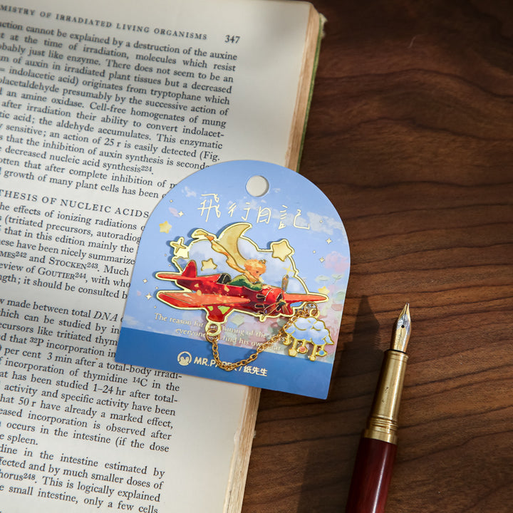 Galaxy Encounter Series Metal Bookmarks with Floral Hollow Design