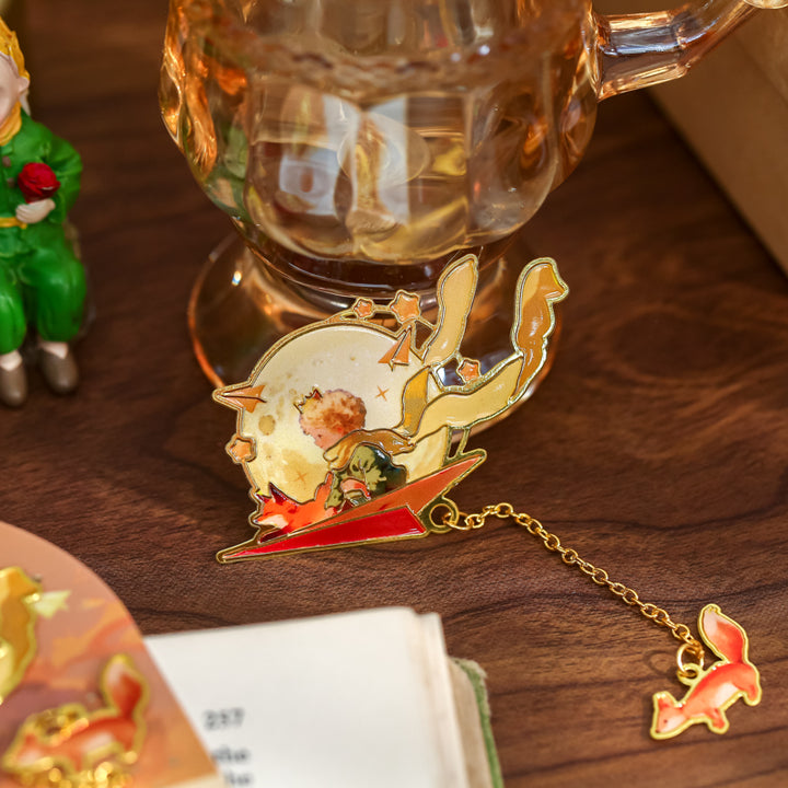 Galaxy Encounter Series Unique Hollow Metal Bookmarks with Floral Art