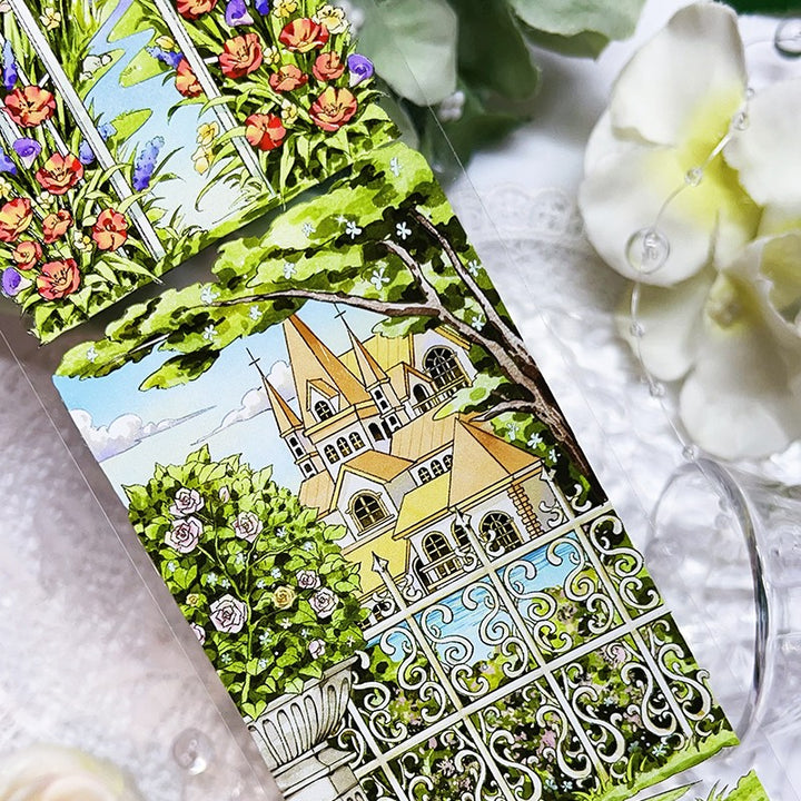 Garden Castle PET tape nature design for decorating phone cases