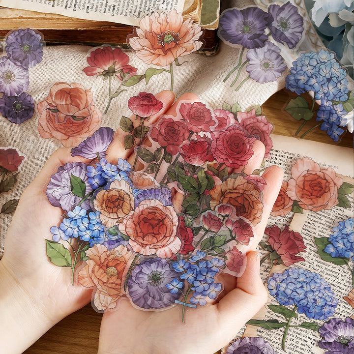 Garden Imagination Series Beautiful Floral Stickers for Planner Decoration