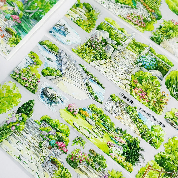 Garden Path PET Tape Flower Plant Journal Suitable For Creative Design