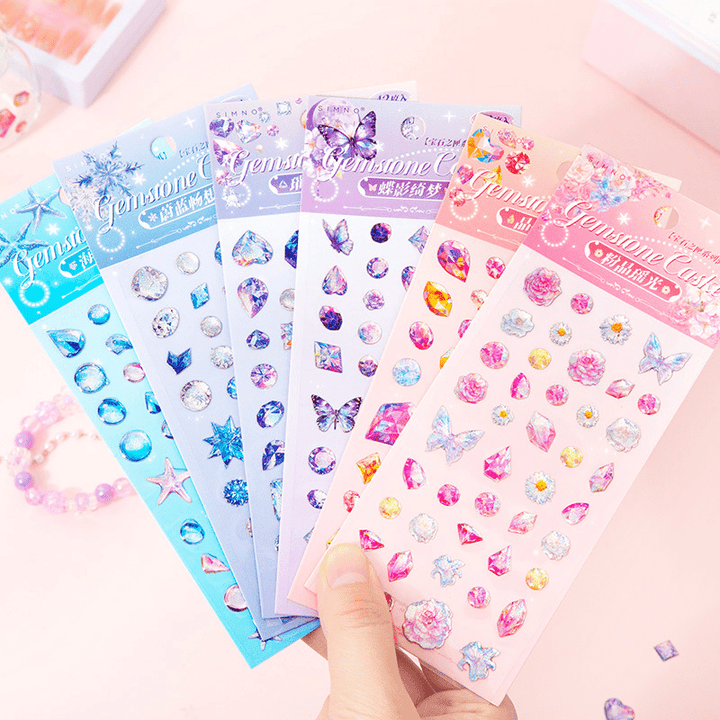 Gem Box Series 3D Stickers Crystal Clear Vibrant Ocean