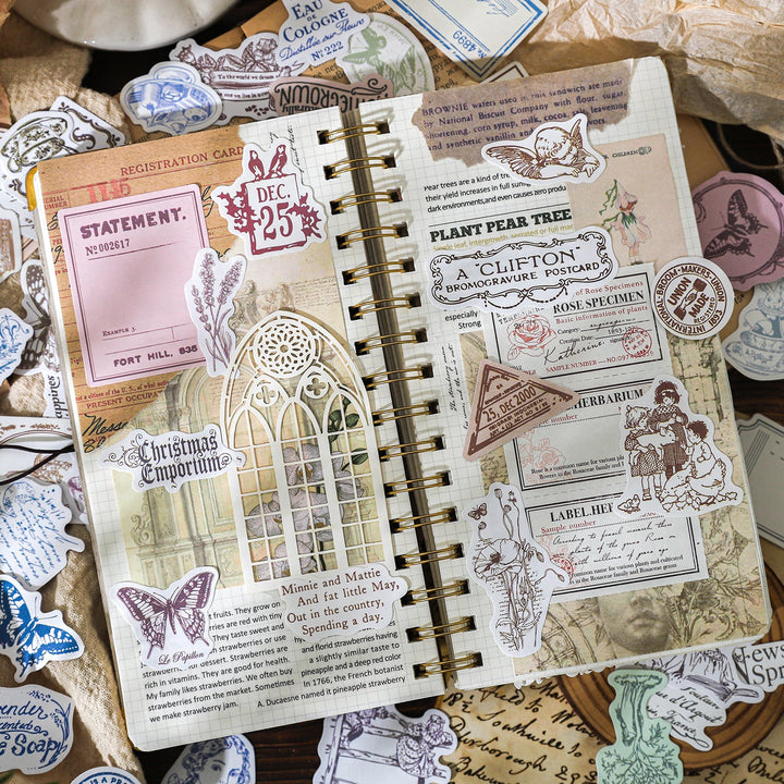 Ghana Imprint Series Retro Stamps Stickers Vintage Design