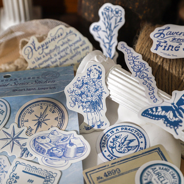 Ghana Imprint Series Retro Stamps Stickers for Collage Decoration