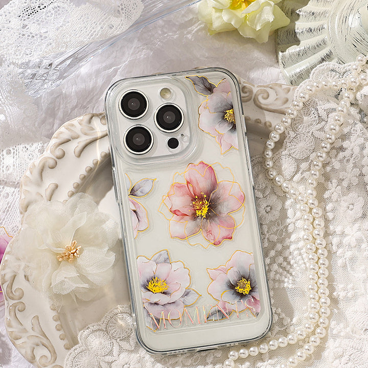Gilt Flower Dawn PET Stickers Decorative Transparent Film for DIY Projects