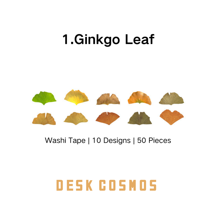 The sticker designs based on the Ginkgo Leaf come in 10 different styles.