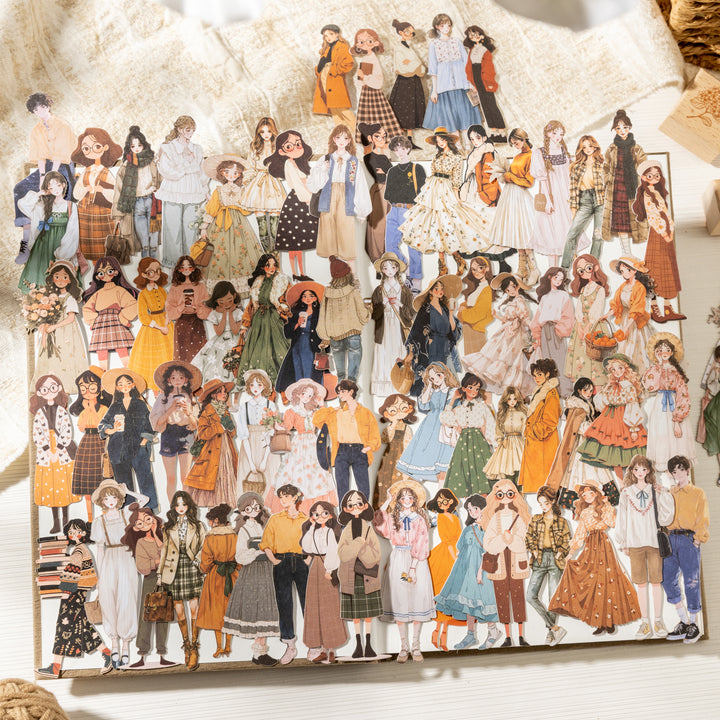 Girl Sticker The Crowd Was Like A Cloud Vintage Girl Ephemera