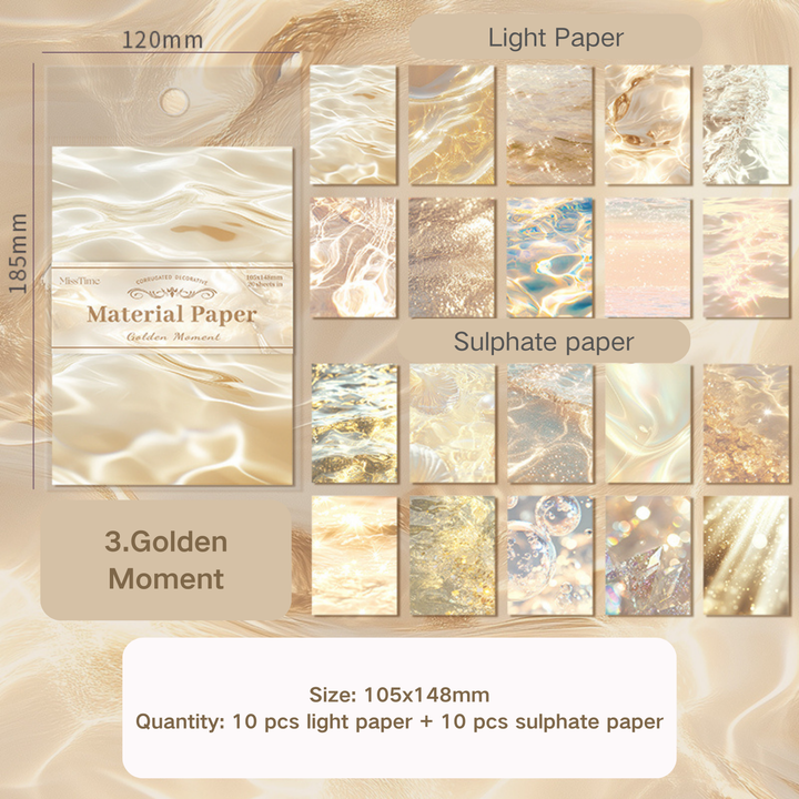 Glistening Waves Golden Moment Sunlit Glow Paper