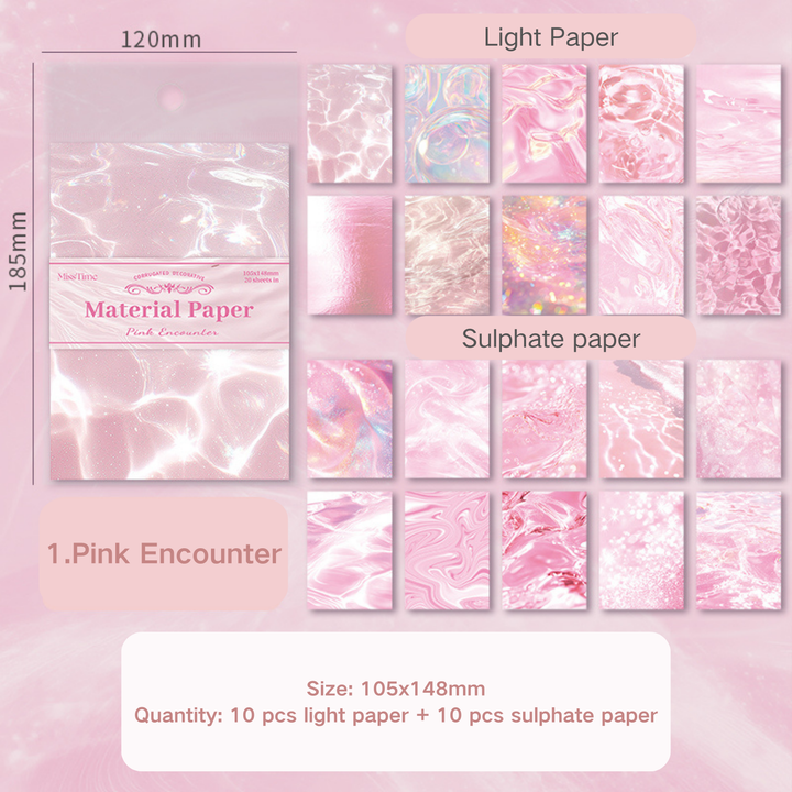 Glistening Waves Pink Encounter Romantic Ocean Paper