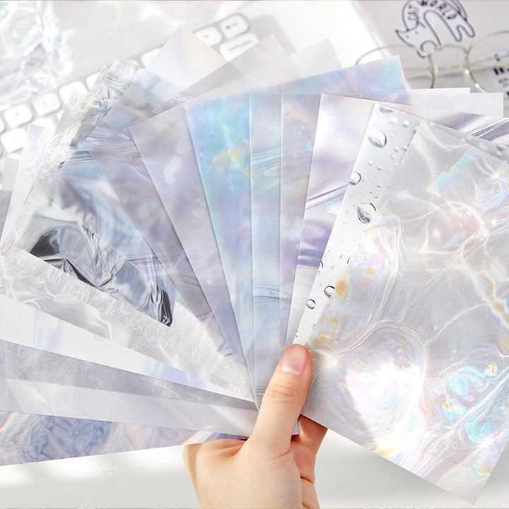 Glistening Waves Scrapbooking Paper Aesthetic Design