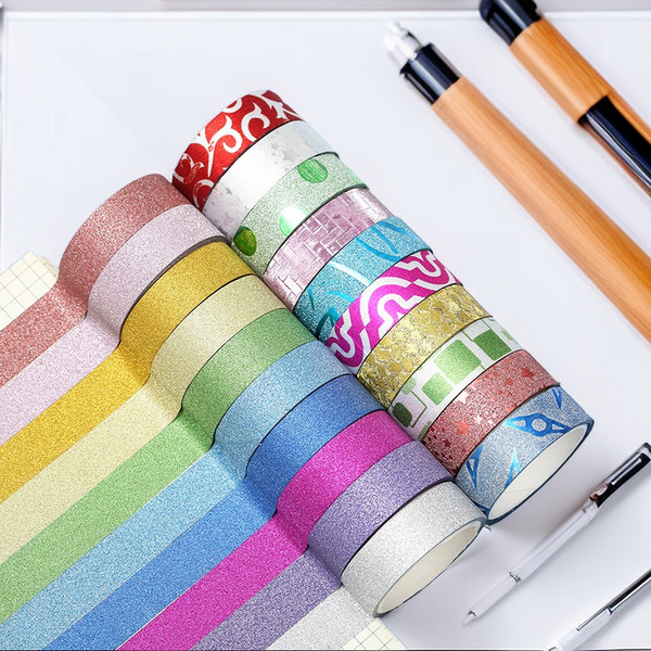 Glitter Washi Tape Textures Set for Journal Decoration
