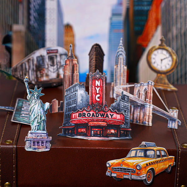 Global Comic Tour Paper Stickers City Countryside Style