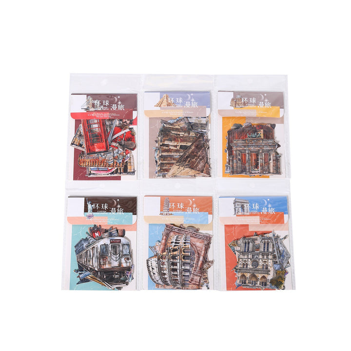 Global Comic Tour Paper Stickers Easy Use