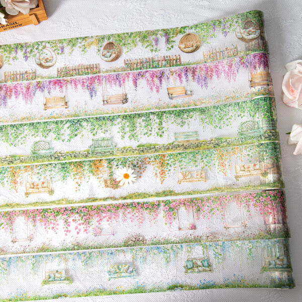 Go Swing Together PET Tape Decorative Floral Design
