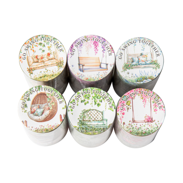 Go Swing Together PET Tape Floral Scenery for Scrapbook