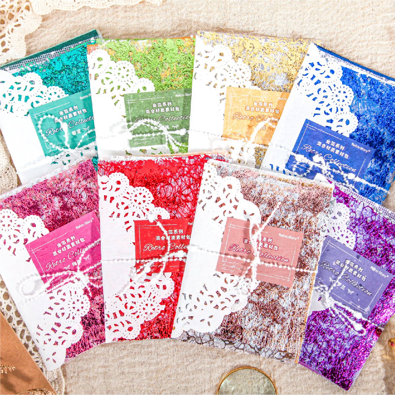 Gold Foil Series Craft Paper - Artistic Light Reflection Texture – Desk ...