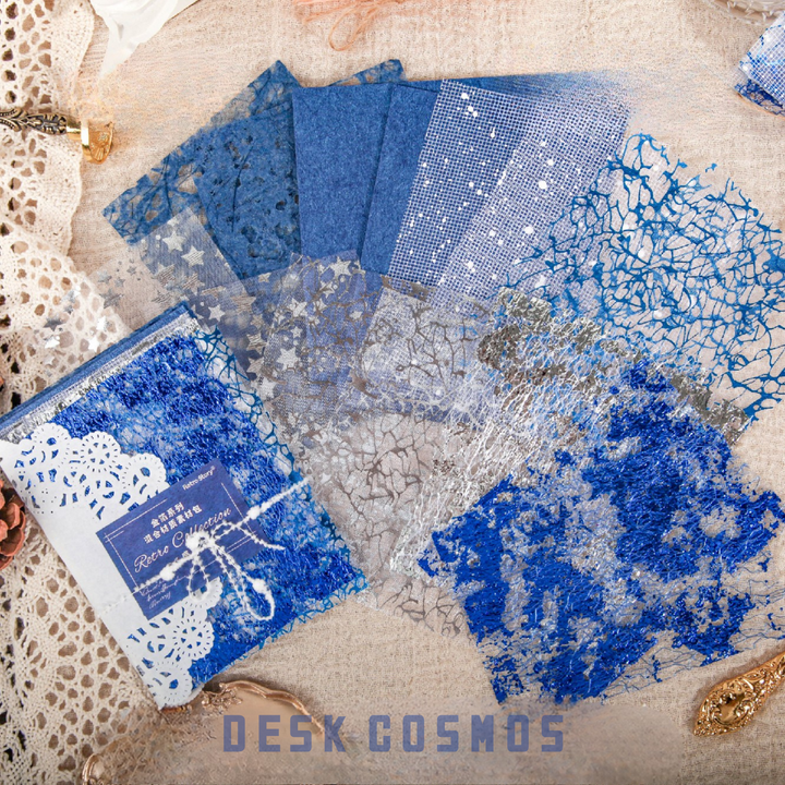 Gold Foil Series Mixed Material Paper Vintage Lace Effect