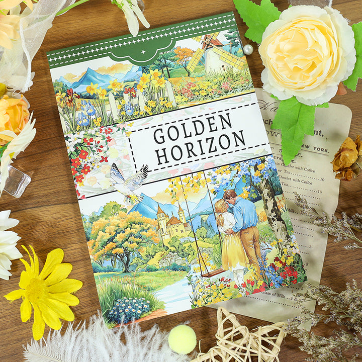 Gold Horizon Sticker Book Love Theme Suitable for Journaling