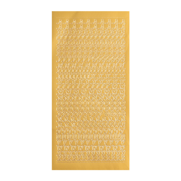 Gold and Silver Foil Letter Stickers for Artistic Collage
