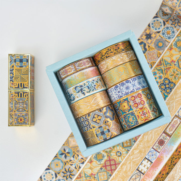 Golden Foil Artistic Washi Tapes for Scrapbooking
