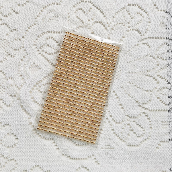 Golden Pearl Stickers Decorative Stickers Fashion 3D Crystals