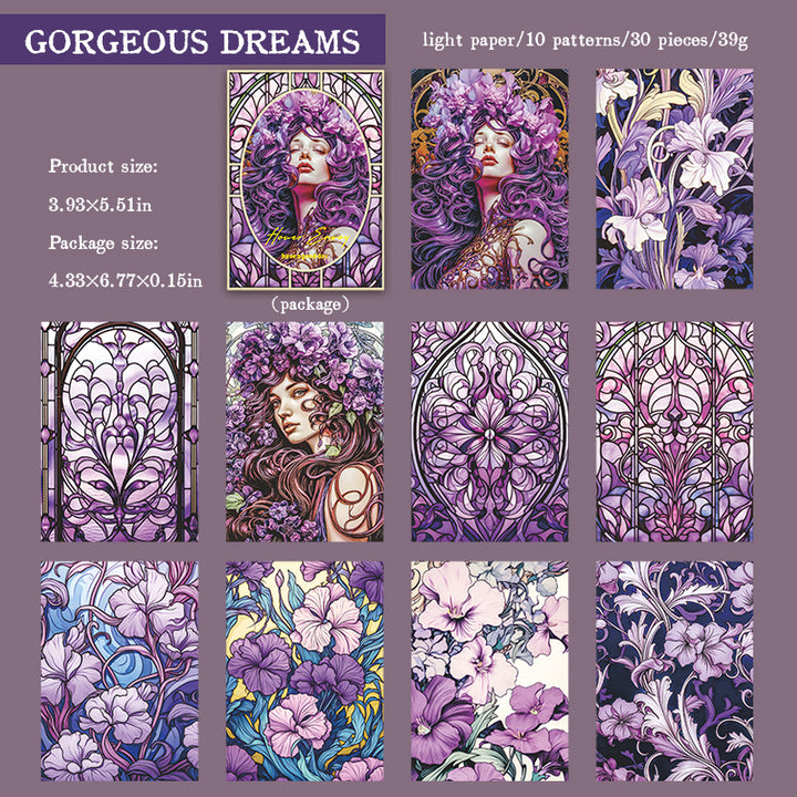 Gorgeous Dream Floral Girl Journal Material Paper