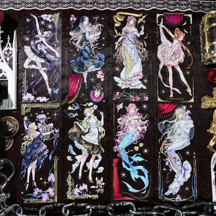 Gothic Magic Dancing Girl PET Tape elegant gothic aesthetic