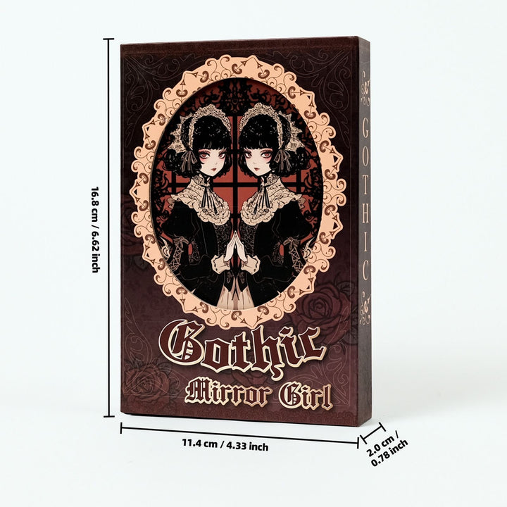 Gothic Maid Series Portable Notebook Magnetic Closure Red Gothic