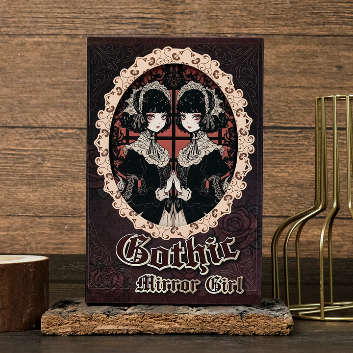 Gothic Maid Series Portable Notebook Magnetic Closure Red Gothic Style Main Image