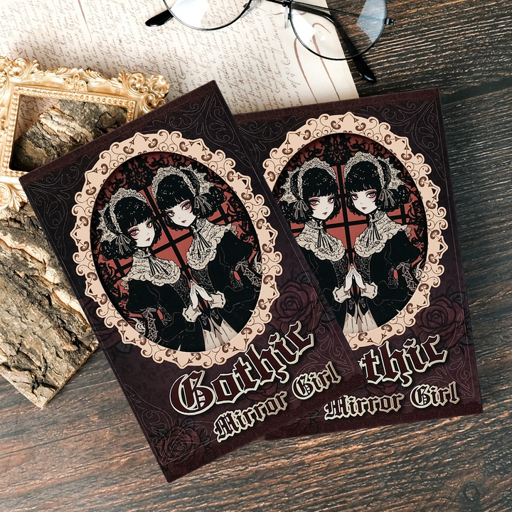 Gothic Maid Series Portable Notebook Red Gothic Design
