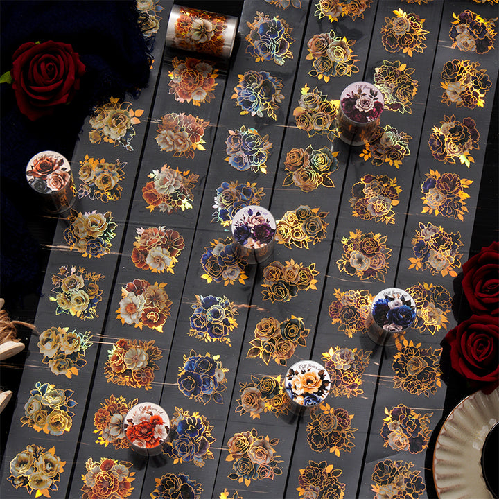Gothic PET Tape Gilded Flower elegant journal tape