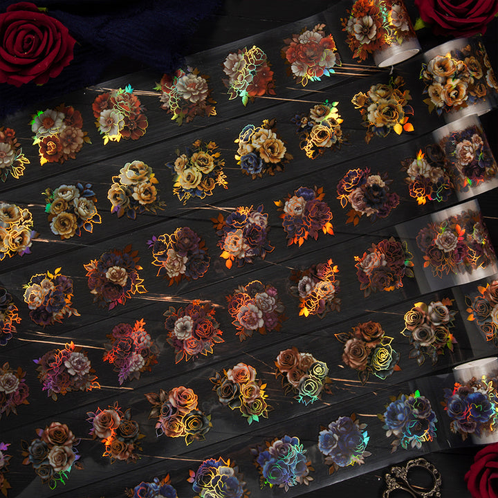 Gothic PET Tape Gilded Flower floral scrapbooking roll