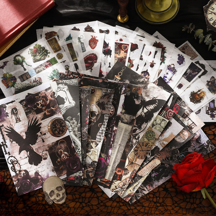 Gothic Rose Washi Stickers Dark Castle Gothic Art