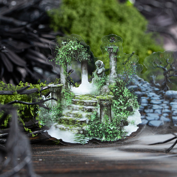 Gothic Scenery PET Stickers Abandoned City Witchy Theme