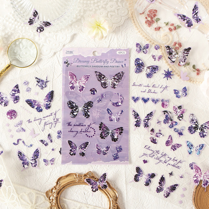 Graceful Butterfly Shadows butterfly collage supplies for creative design