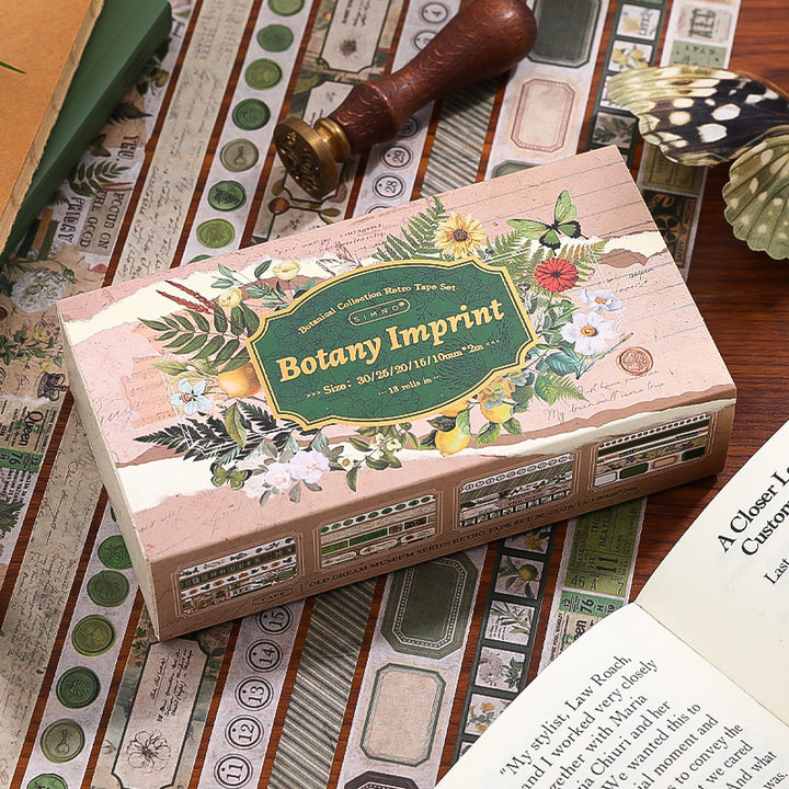 Green Botanical Washi Tape for Journal DIY