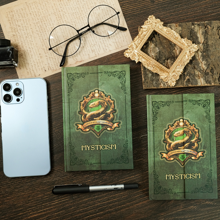 Green Mysticism Hardcover Notebook for DIY Journal and Retro Style