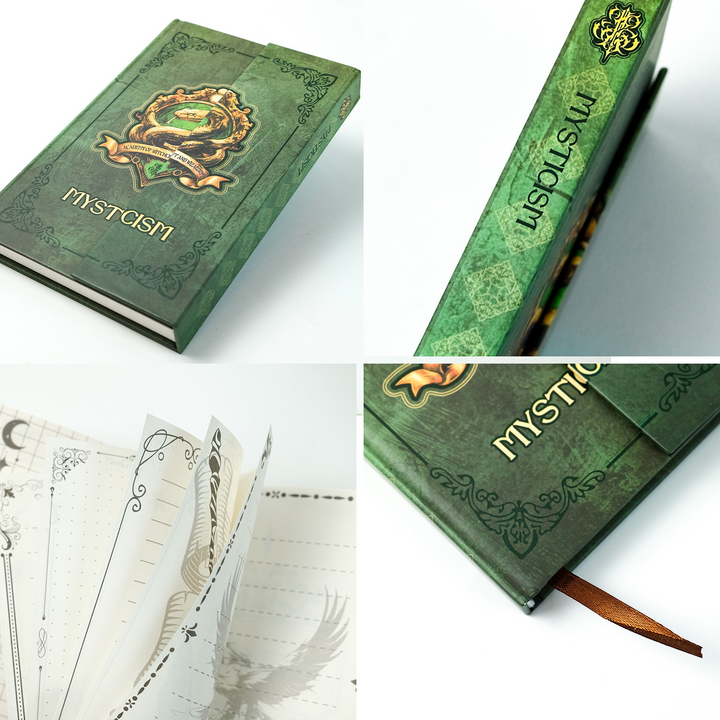 Green Mysticism Retro Planner DIY Journal with Gothic and Mysticism Themes