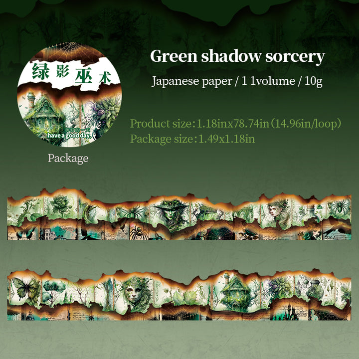 Green Shadow Sorcery Washi Stickers