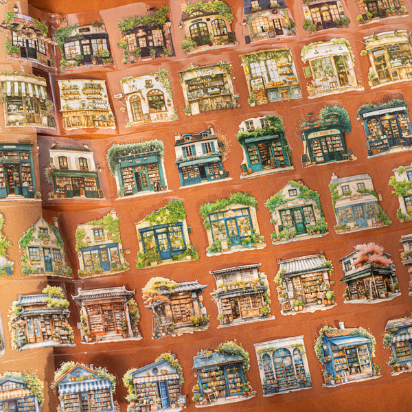 Grocery shop Vintage Scenery PET Tape Decoration for Scrapbooking