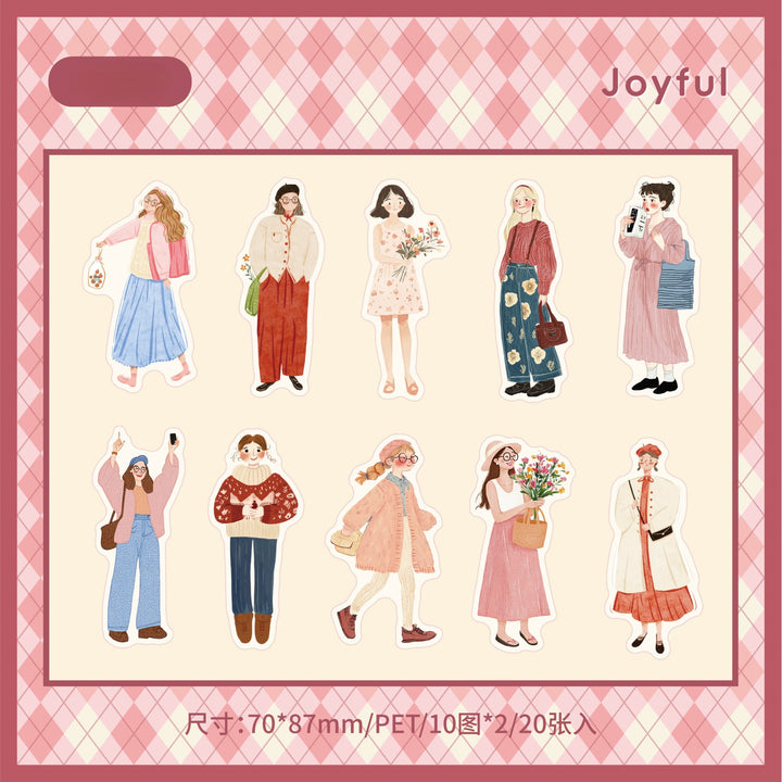 Half-day Leisure Series Joyful Happy Lifestyle Decorative Stickers