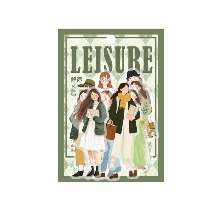 Half-day Leisure Series PET Stickers Perfect for Scrapbooking & Crafts