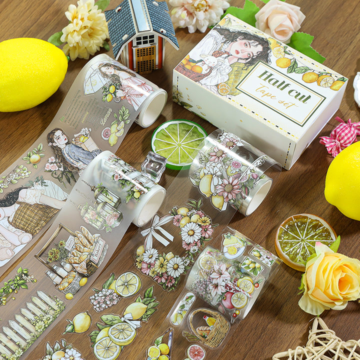 Half Cut Creative Tape PET Tapes Daily Life Characters Decorative Supplies