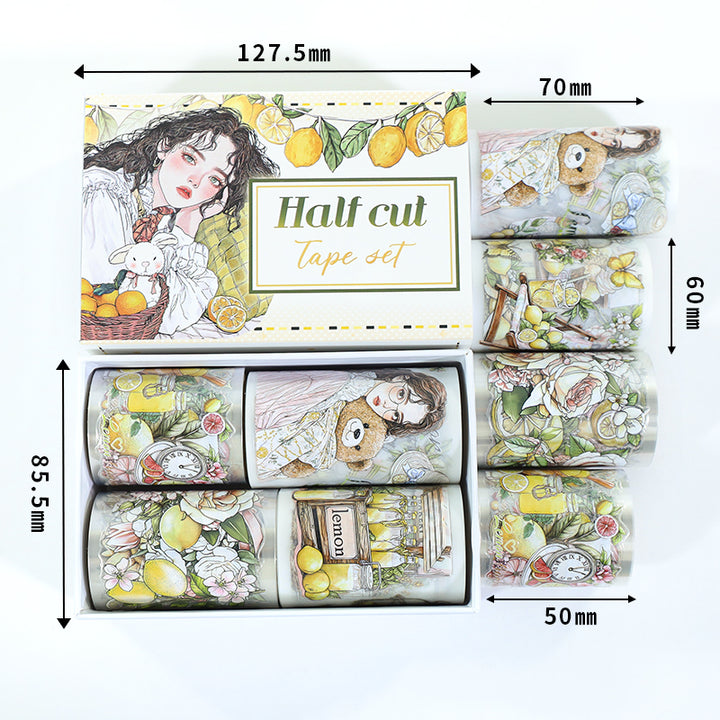 Half Cut Creative Tape PET Tapes Daily Life Characters Suitable For Art Projects