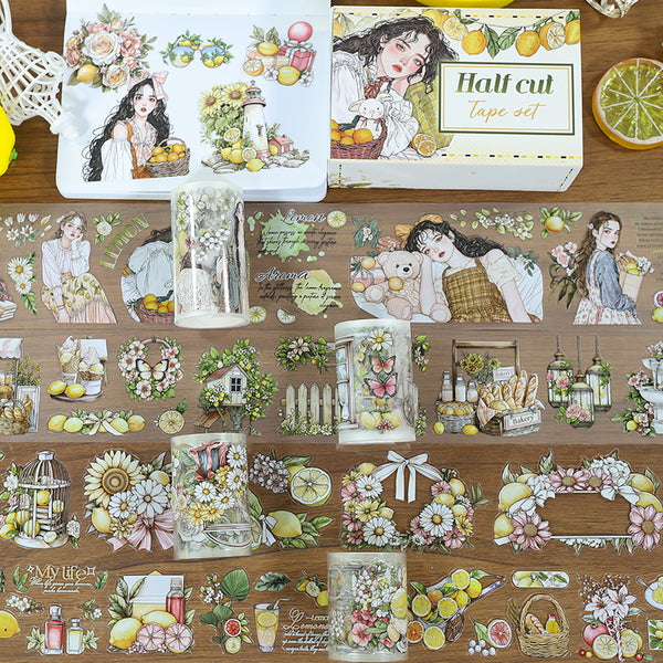 Half Cut Creative Tape PET Tapes Food Fruits Scrapbook Essentials